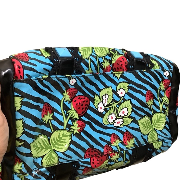 Betsey Johns Betseyville Strawberry Floral Handbag Vintage - Picture 6 of 11